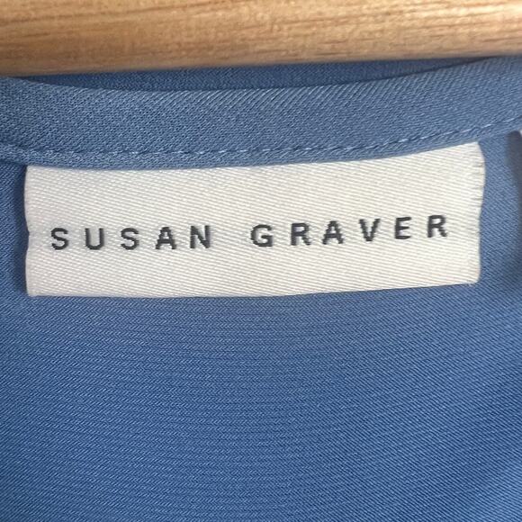 Susan Graver Women's M Tunic Top Stretch Knit Hi-Low Hem‎ Basic Casual Travel - Picture 5 of 10